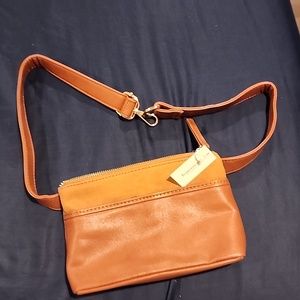 Brown Faux Leather Fanny Pack